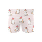 Cute Shiba Inu Dog Apple pattern Men's Swimming Trunks