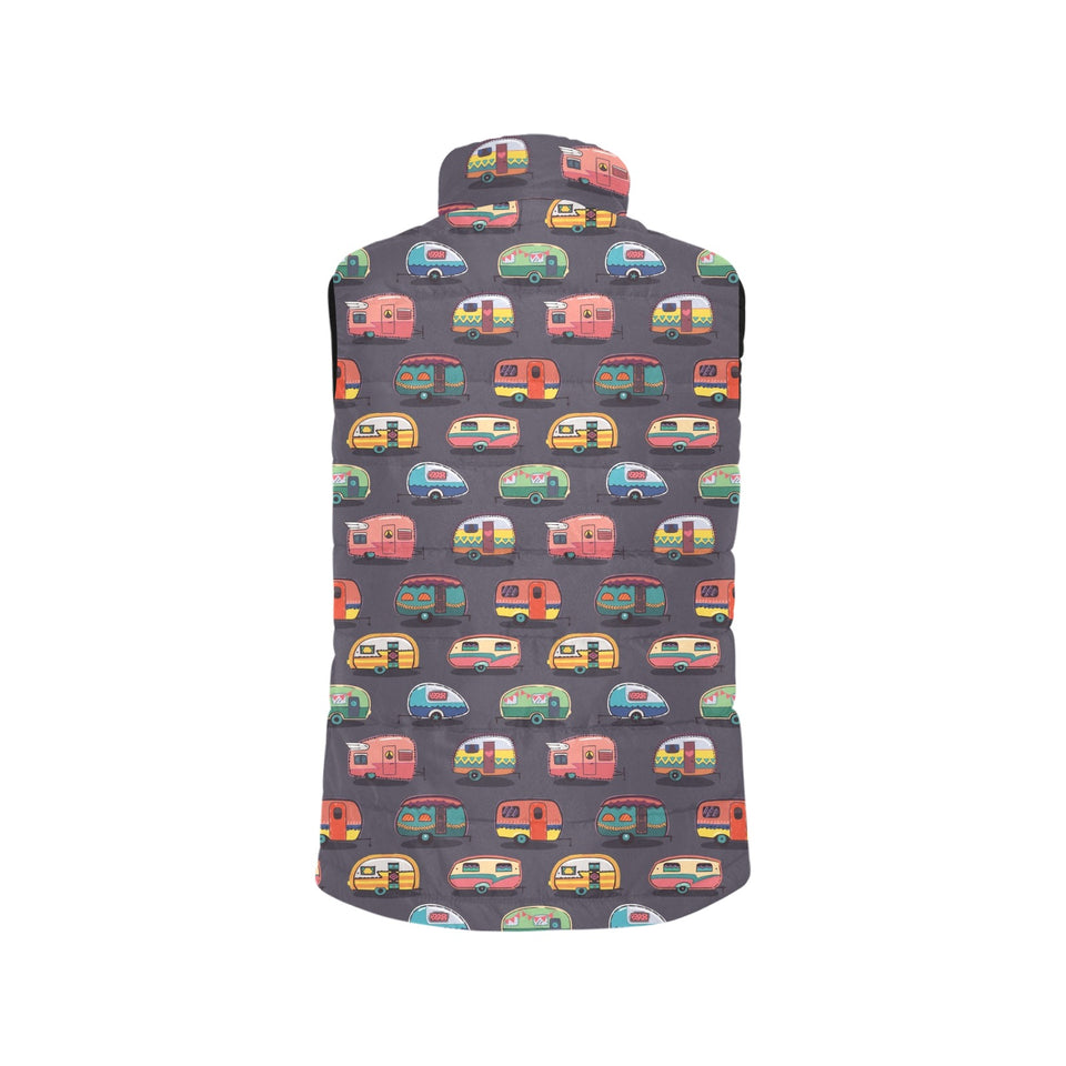 Camper Van Pattern Print Design 02 Men's Padded Vest