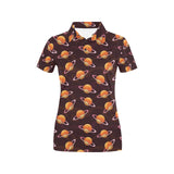 Hamburger Pattern Print Design 05 Women's All Over Print Polo Shirt