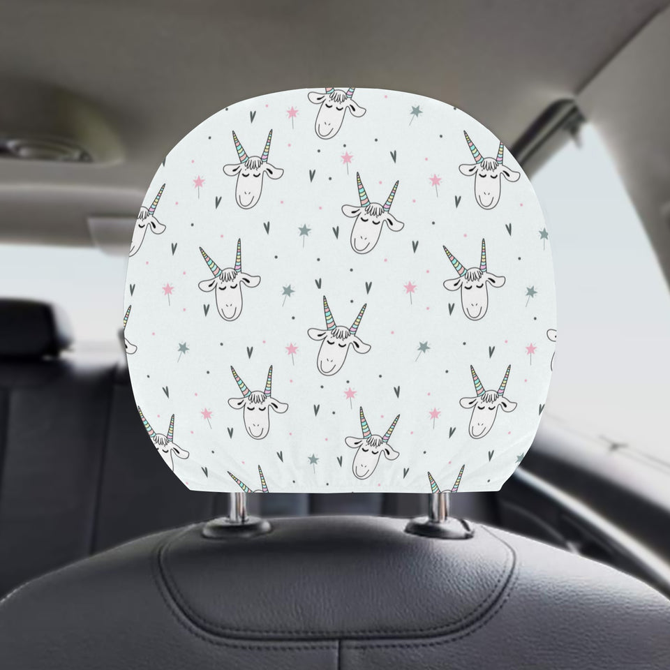 Cute goat design pattern Car Headrest Cover