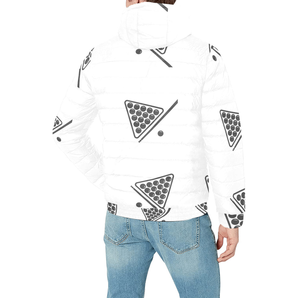 Billiard Ball Pattern Print Design 03 Men's Padded Hooded Jacket
