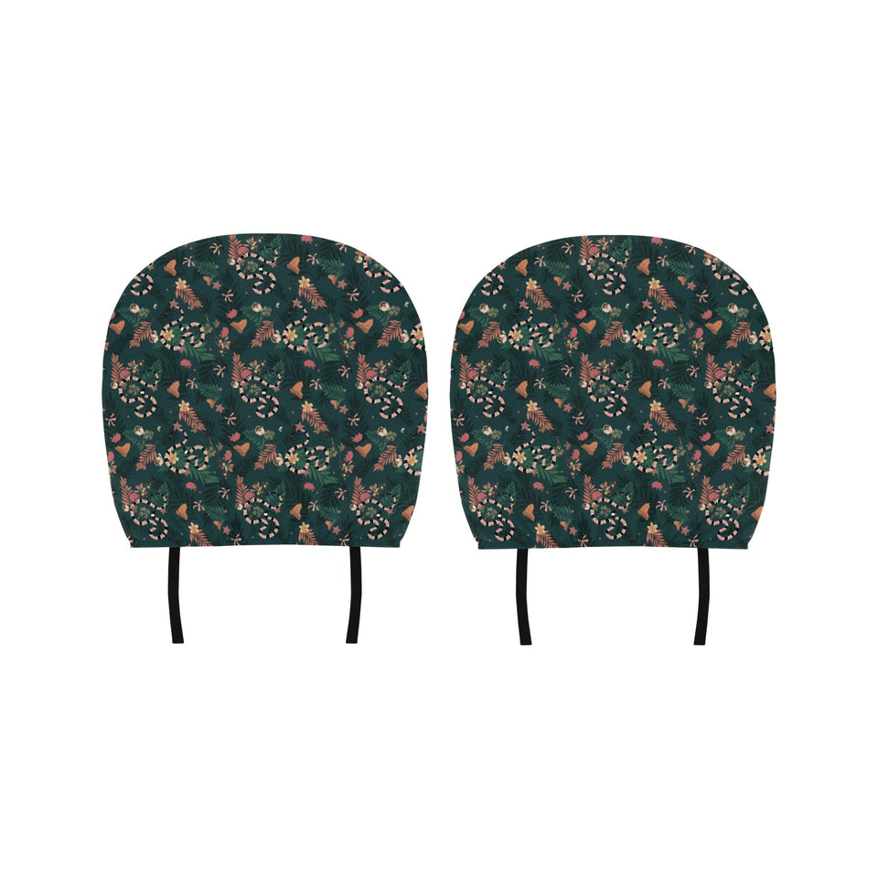 Snake forest pattern Car Headrest Cover