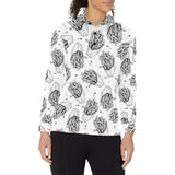 Hand drawn french fries pattern Women's Long Sleeve Polo Shirt