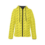 Duck Pattern Print Design 02 Women's Padded Hooded Jacket