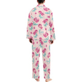 Cute little mermaid pattern Men's Long Pajama Set