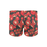 Tomato black background Men's Swimming Trunks