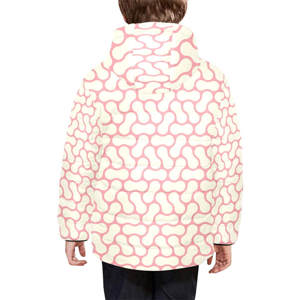 peanuts texture pattern Kids' Boys' Girls' Padded Hooded Jacket