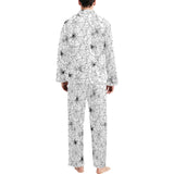 Spider web cobweb pattern Men's Long Pajama Set