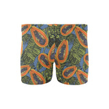 Colorful papaya tropical leaves Men's Swimming Trunks