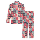 British Pattern Print Design 05 Men's Long Pajama Set