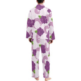 Cute Grape pattern Men's Long Pajama Set