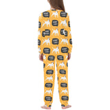 Bull Terrier Pattern Print Design 03 Kids' Boys' Girls' All Over Print Pajama Set