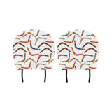 Boomerang Australian aboriginal ornament pattern Car Headrest Cover