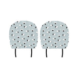 Sheep polka dot cloud pattern Car Headrest Cover