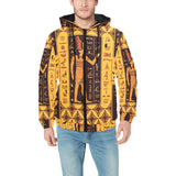 Egypt Hieroglyphics Pattern Print Design 05 Men's Padded Hooded Jacket