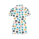 Math Pattern Print Design 05 Women's All Over Print Polo Shirt