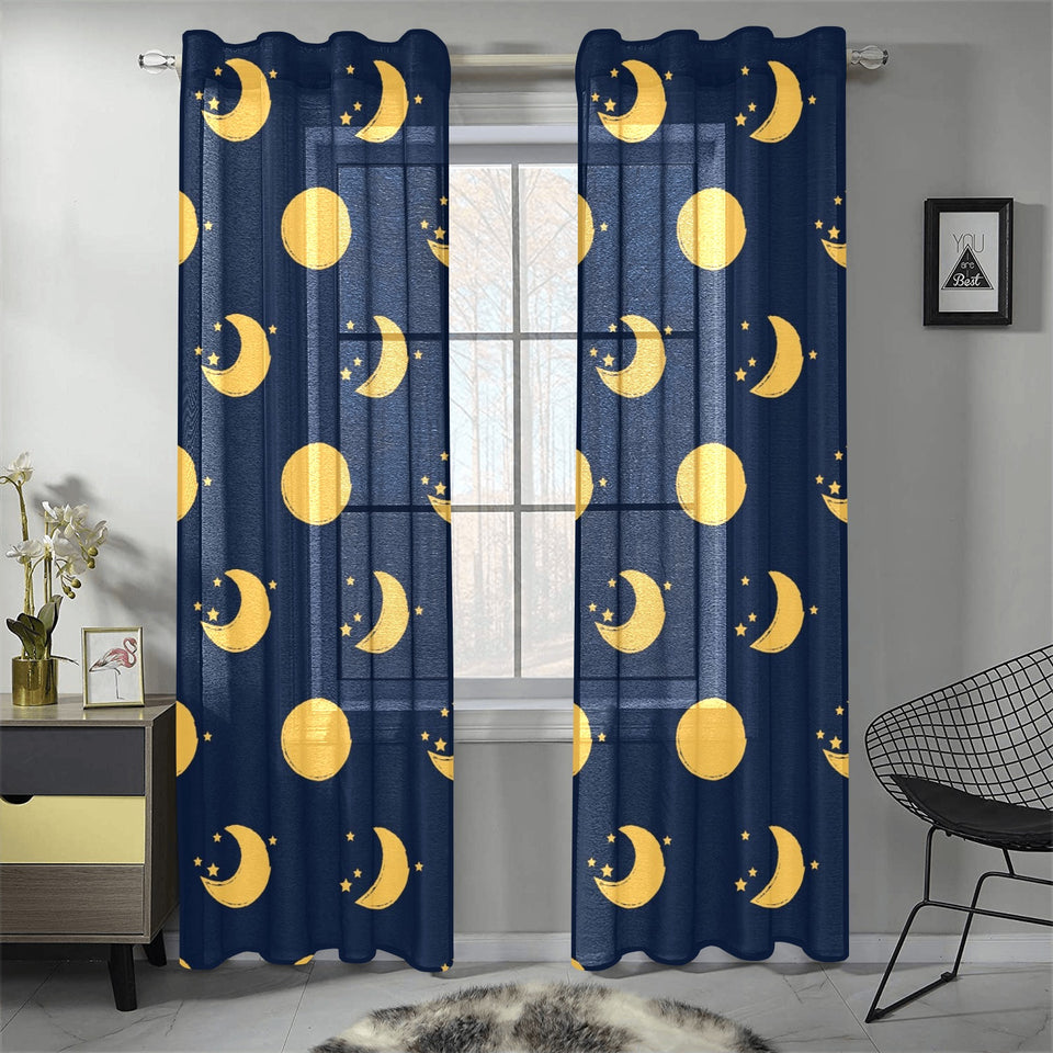 Moon star pattern Gauze Curtain