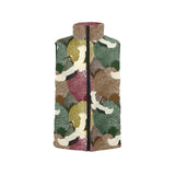 Japanese cranes flying forest dot pattern Men's Padded Vest