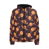 Hamburger Pattern Print Design 05 Men's Padded Hooded Jacket
