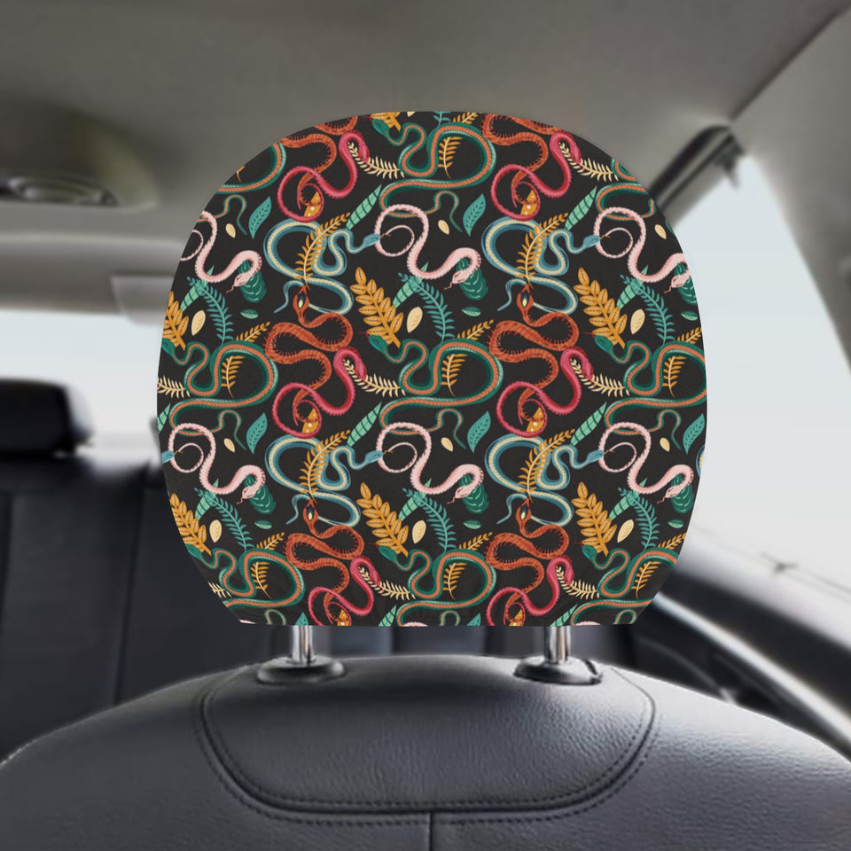 Colorful snake plant pattern Car Headrest Cover