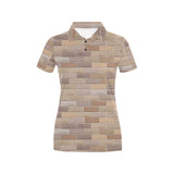 Brick Printed Pattern Print Design 01 Women's All Over Print Polo Shirt