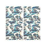 Japanese wave pattern Gauze Curtain