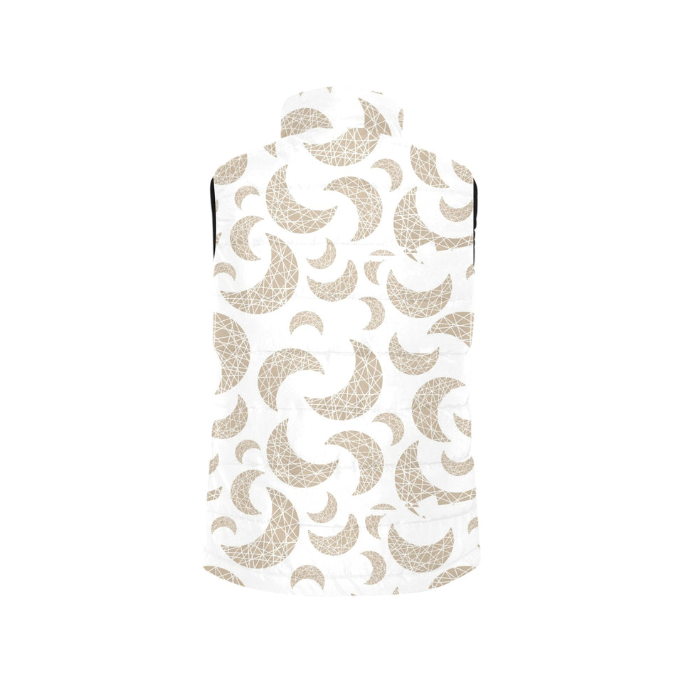 Cool gold moon abstract pattern Men's Padded Vest