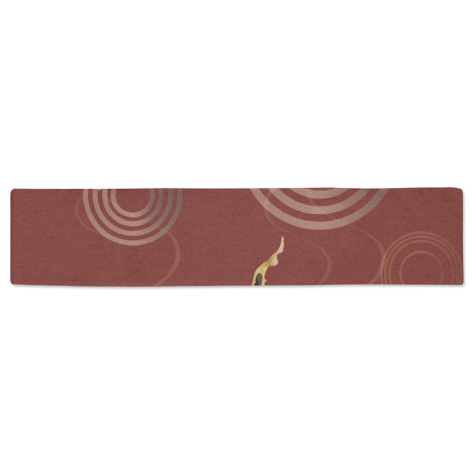 Koi Fish Carp Fish red background Table Runner