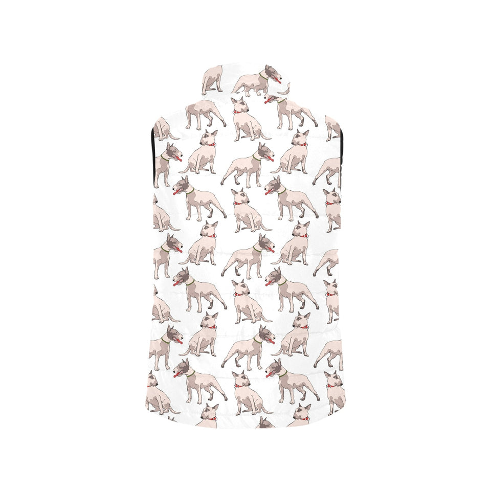 Bull Terrier Pattern Print Design 04 Men's Padded Vest
