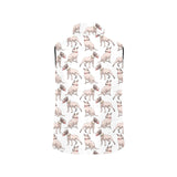Bull Terrier Pattern Print Design 04 Men's Padded Vest