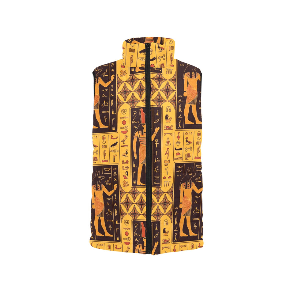 Egypt Hieroglyphics Pattern Print Design 05 Men's Padded Vest
