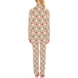 English Bulldog Pattern Print Design 05 Women's Long Pajama Set