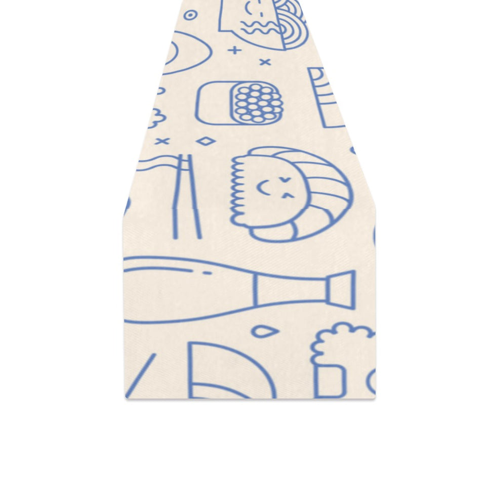 Cute sushi icon pattern Table Runner