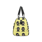 Cute ninja yellow background Travel Bag