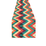 zigzag chevron colorful pattern Table Runner