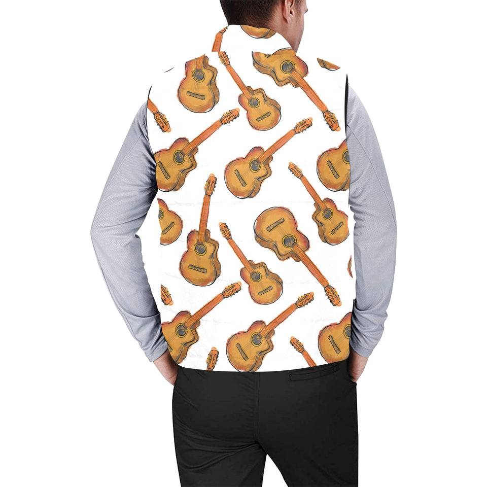 Paint Guitar Pattern Men's Padded Vest