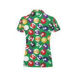 Billiard Ball Pattern Print Design 02 Women's All Over Print Polo Shirt