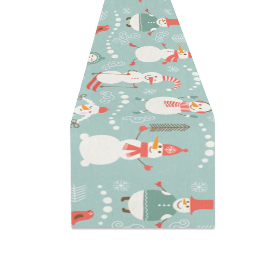 Cute snowman pattern Table Runner
