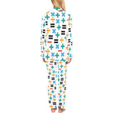 Math Pattern Print Design 05 Women's Long Pajama Set