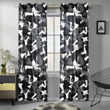 Crow illustration pattern Gauze Curtain