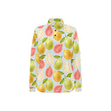 Guava design pattern Women's Long Sleeve Polo Shirt