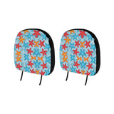 Blue red orange starfish pattern Car Headrest Cover