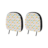 colorful onions white background Car Headrest Cover
