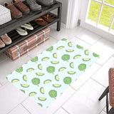 Durian pattern blue background Doormat