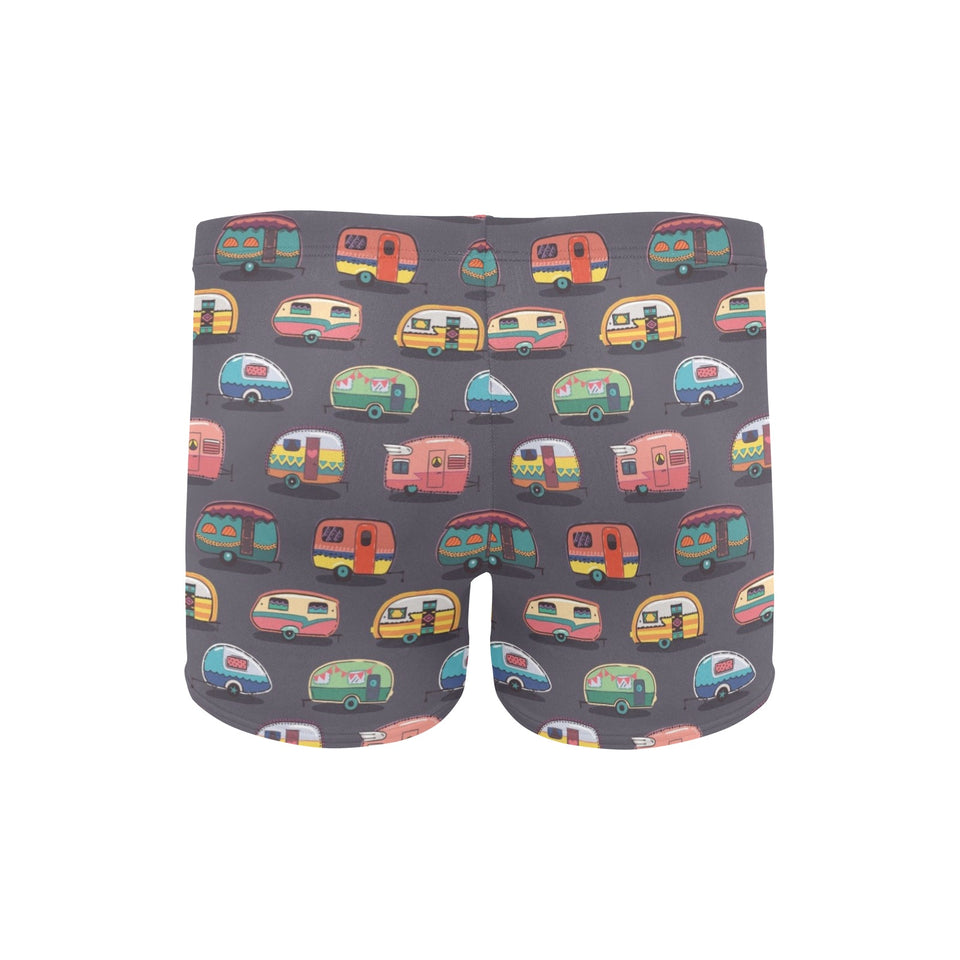 Camper Van Pattern Print Design 02 Men's Swimming Trunks