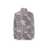 Spider web cobweb design color pattern Women's Long Sleeve Polo Shirt