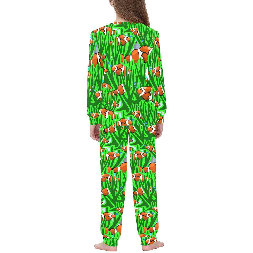 Clown Fish Pattern Print Design 01 Kids' Boys' Girls' All Over Print Pajama Set