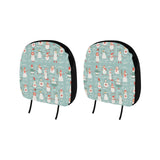 Cute snowman pattern Car Headrest Cover