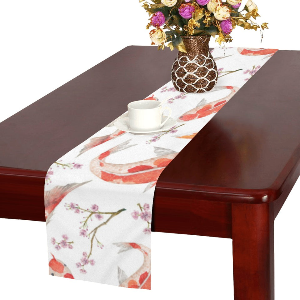 Watercolor Koi Fish Carp Fish pattern Table Runner
