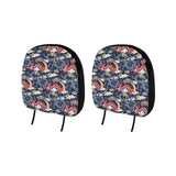 Blue red dragon cloud pattern Car Headrest Cover
